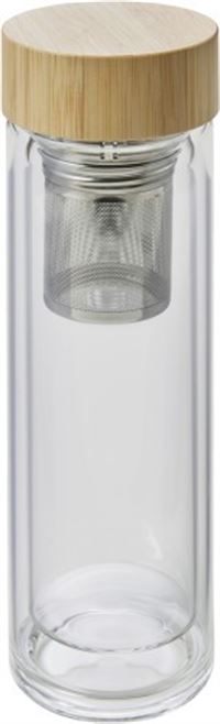 THERMOS IN VETRO CON INFUSORE 420 ML